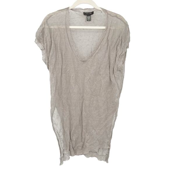 Christopher Fischer Womens Beach Cover Up‎ Sheer Linen Metal Blend Tunic Top M/L - Picture 1 of 9